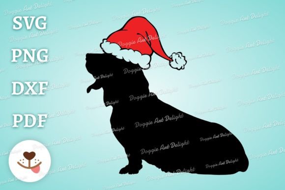Christmas Basset Hound Dog Svg Clipart