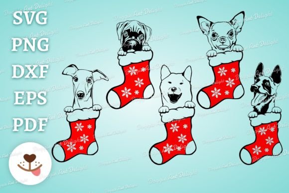 Cute Chrsitmas Dog Svg Png Bundle