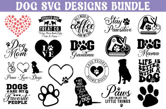 Dog Svg Bundle, Dog Paw Print, Dog Vector