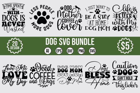 Dog SVG Bundle Vol-20 – Embroidery Design Review