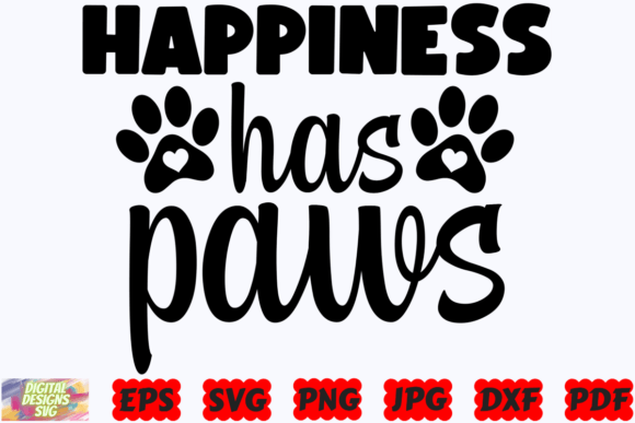 Happiness Has Paws SVG Dog SVG Pet Review