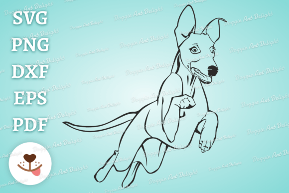 Jumping Whippet Dog SVG PNG DXF Cut File Review