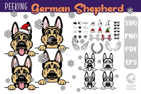 Peeking German Shepherd Dog SVG Review